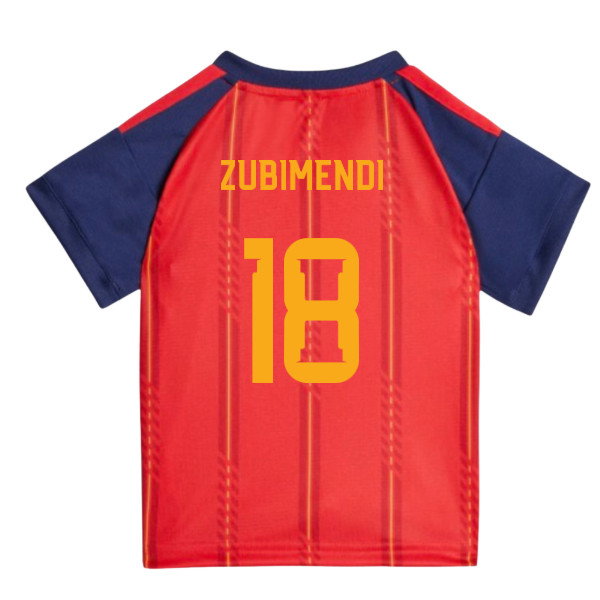 2026-2027 Spain Home Baby Kit (Zubimendi 18)-SoccerKits Hub | Buy Soccer Jerseys Online